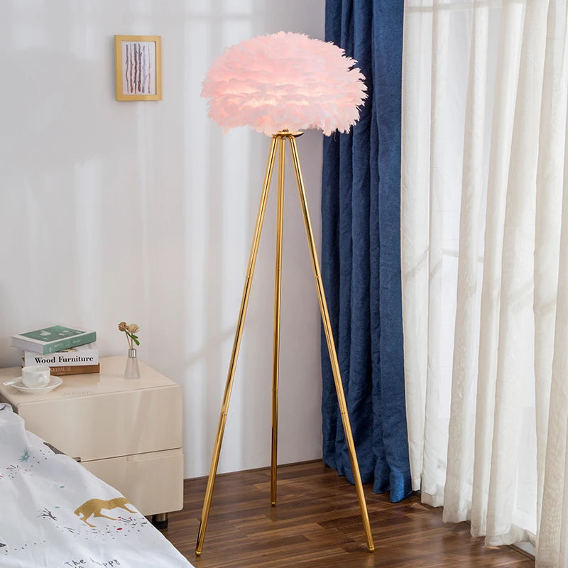 feather floor lamps