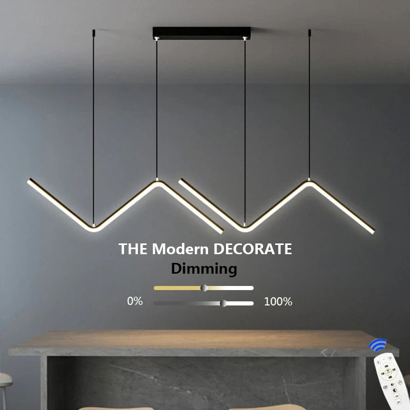 Modern Gold/Black LED Pendant Light